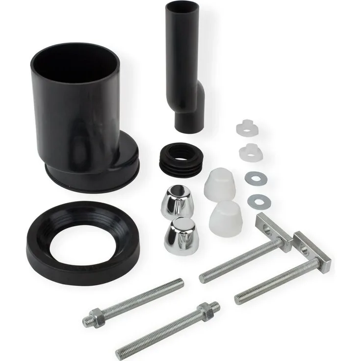 Haas - PE Anschlussgarnitur DN110 Ablaufgarnitur Anschlußset Excenter Wand WC