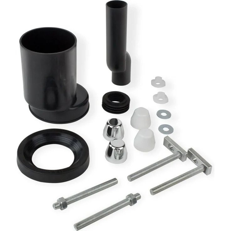 Haas - PE Anschlussgarnitur DN110 Ablaufgarnitur Anschlußset Excenter Wand WC