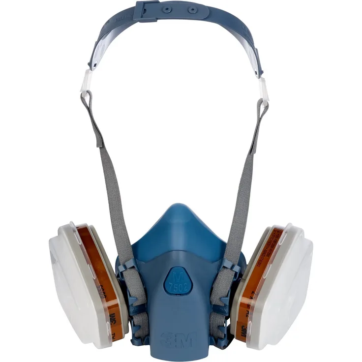 3M Gase-& Dämpfe-Maskenset 7523M, A2P3 mit 1 St. 7502, 2 St. 6055 A2, 4 St. 5935 P3R, 2 St. 501 Deckel