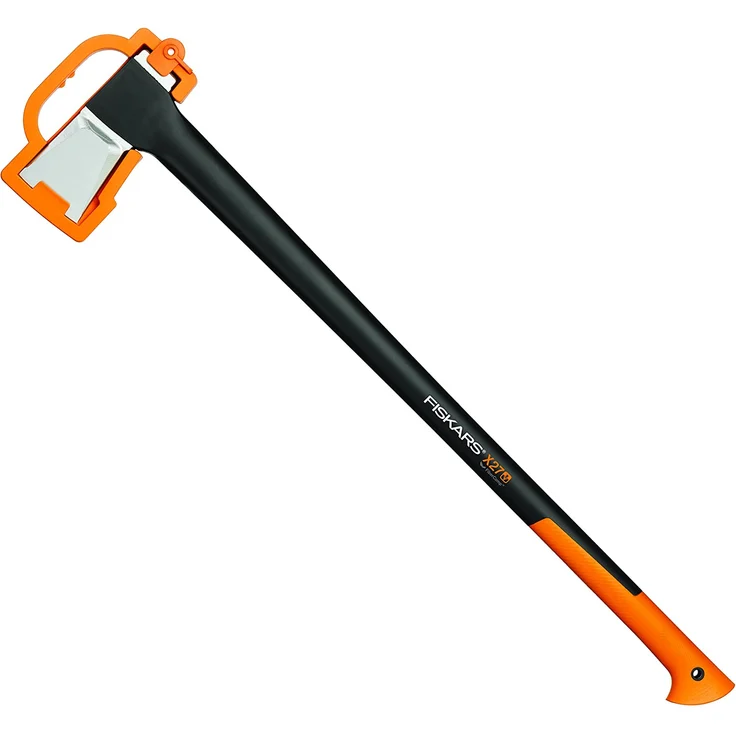Fiskars Spaltaxt, Inklusive Klingen- und Transportschutz, Länge: 96 cm, Antihaftbeschichtet, Hochwertige Stahl-Klinge-Glasfaserverstärkter Kunststoff-Stiel, Schwarz-Orange, X27-XXL 1015644 – Bild 3
