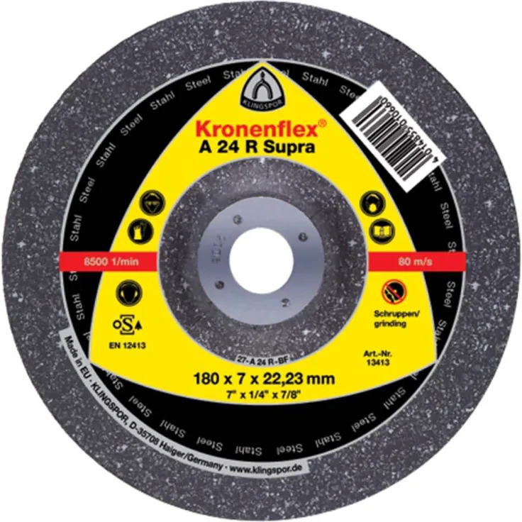 KLINGSPOR 13746A 13746 A 24 R Schruppscheiben 115 x 4 x 22,23 mm gekröpft Inhalt: 10 Stück