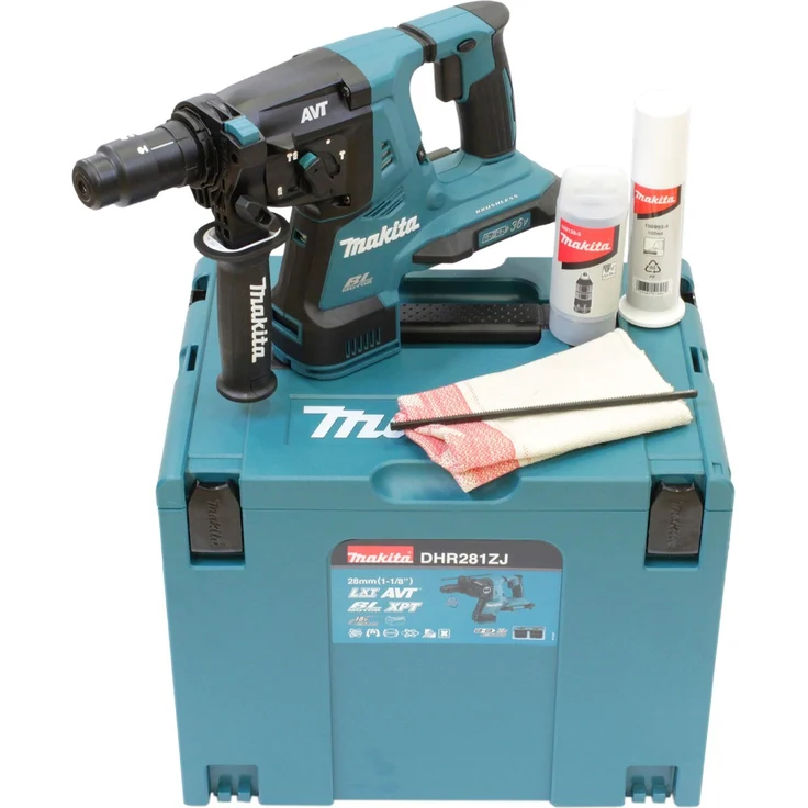 Makita DHR281ZJ 2x18V SDS-Plus Akku-Kombi-Hammer ohne Akku, ohne Ladegerät mit Makpac Gr. 4 mit Tiefziehteil – Bild 3