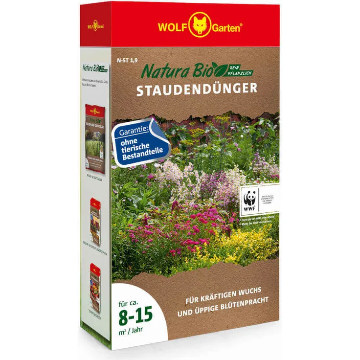 WOLF-Garten Staudendünger - Für kräftigen Wuchs und üppige Blütenpracht ca. 3-6 m²-Jahr - 850 g