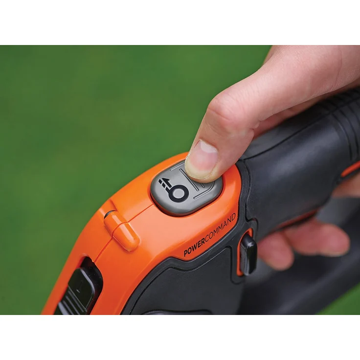 Black+Decker Akku-Rasentrimmer (18V 2,0Ah, 28 cm Schnittbreite, Powercommand Easy Feed, inkl. Akku und Ladegerät) STC1820EPC – Bild 2