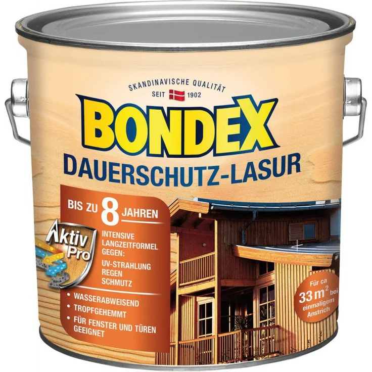 Bondex Dauerschutz-Lasur Ebenholz 2,50 l - 329932 – Bild 1