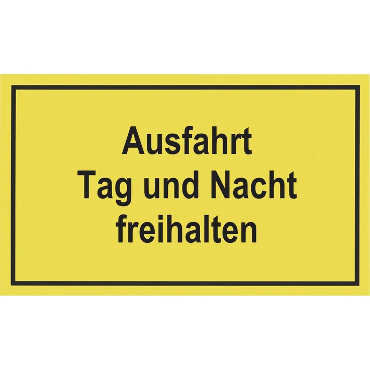 Meister Hinweisschild ''Ausfahrt Tag und Nacht freihalten'' 400 x 250 mm Beschilderung Infoschild Verbotsschild Halteverbot Parkverbot Grundstückskennzeichnung Gewerbekennzeichnung 500460