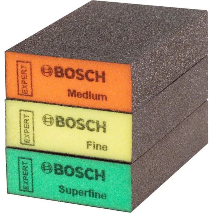 Expert Schleifpapier 471 Standard Block, 69 x 97 x26 mm, M, F, SF, 3-tlg. - Preisvergleich – Bild 1