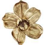 Kare Design Wandschmuck Orchid Gold 44cm, goldener Wandschmuck als Blumen Motiv in der Farbe Gold, Eyecatcher für die Wand als Accessoire für das Wohnzimmer (H-B-T) 44,3x40,1x12cm