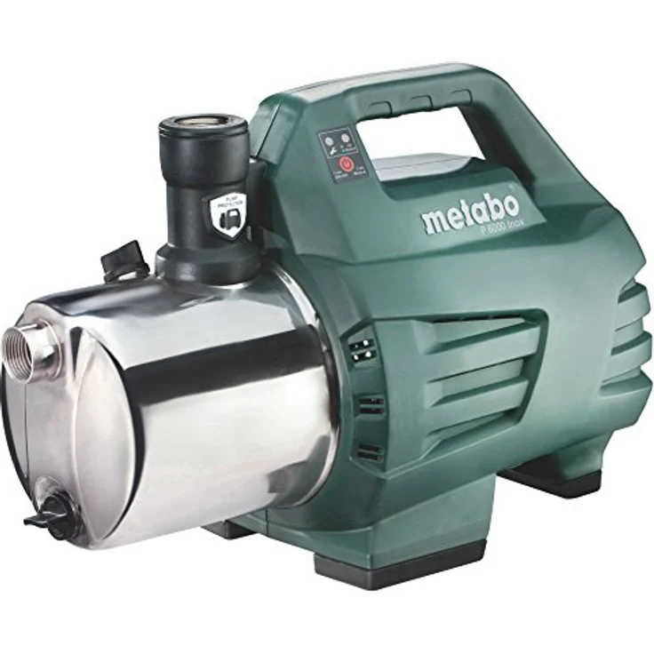 Metabo P 6000 INOX 60096600, Max. Fördermenge: 6.000 l/h, Max. Förderhöhe: 55 m Max. Druck: 5,5 bar, Edelstahl, Gewicht: 12,7 kg, Max. Ansaughöhe: 8 m – Bild 1