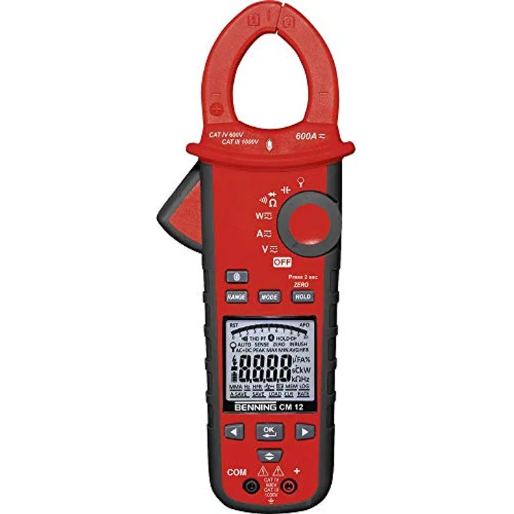 Benning CM 12 TRUE RMS-Digital-Leistungs-Stromzangen-Multimeter, 044680