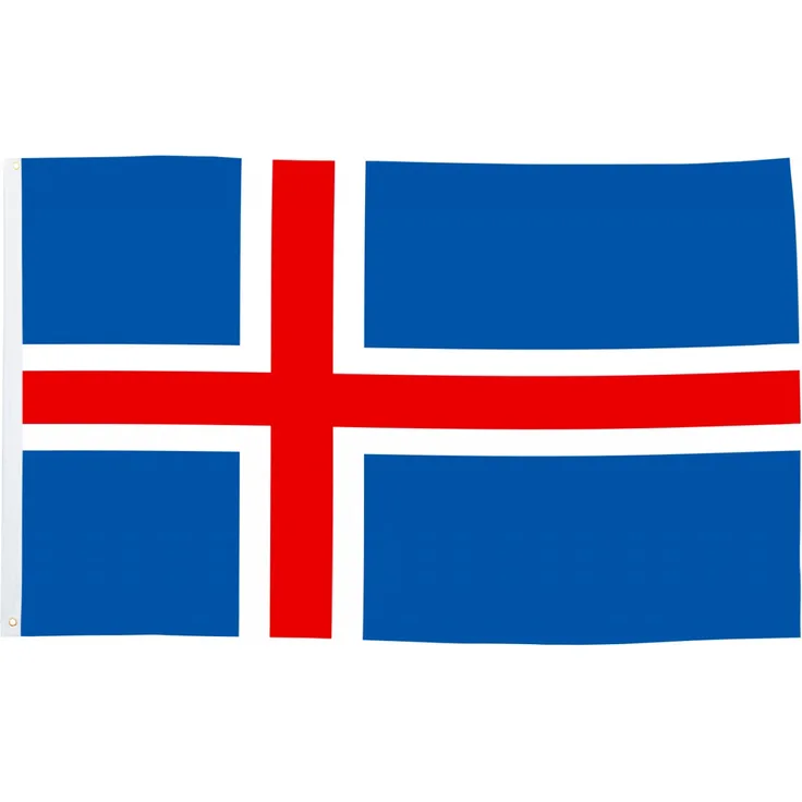 BRUBAKER Hissflagge Island Fahne Flagge 150 x 90 cm Banner mit Ösen zum Hissen