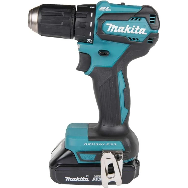 Makita DDF483RAJ Akku-Bohrschrauber 18 V, mit 2 Akkus 2,0 Ah, Schnellladegerät und Makpac Gr. 2 Transportkoffer – Bild 2