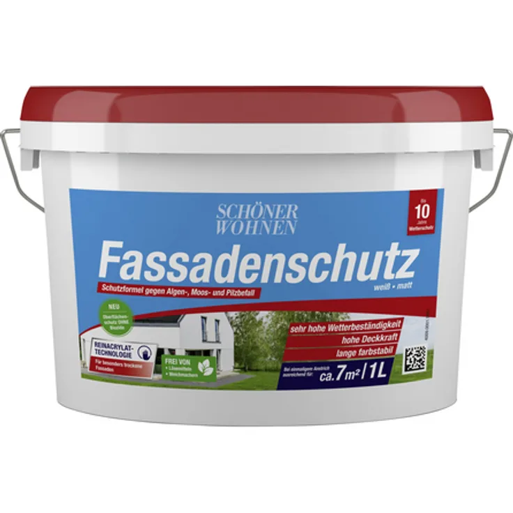 Schöner Wohnen - Fassadenschutzfarbe, weiß, matt, 1 l - weiß