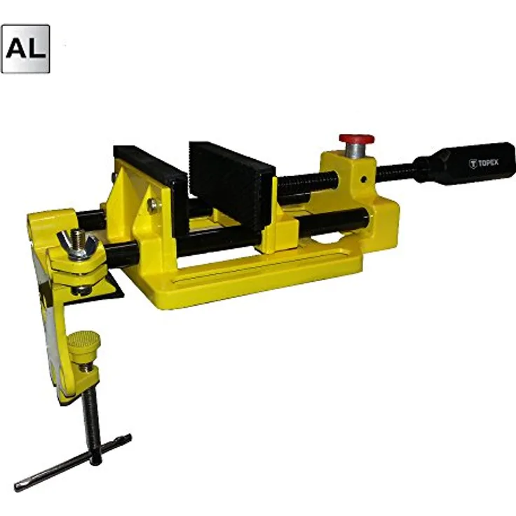 Schraubstock aus Aluminium. Geeignet für präzises Arbeiten.