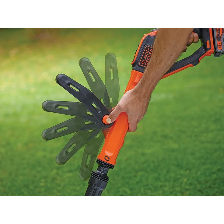 Black+Decker Akku-Rasentrimmer (18V 2,0Ah, 28 cm Schnittbreite, Powercommand Easy Feed, inkl. Akku und Ladegerät) STC1820EPC – Bild 9