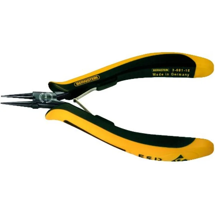 Bernstein Werkzeug GmbH 3-681-15 Rundzange EUROline, 130 mm, ableitfähige zweifarbige Handschutzhüllen