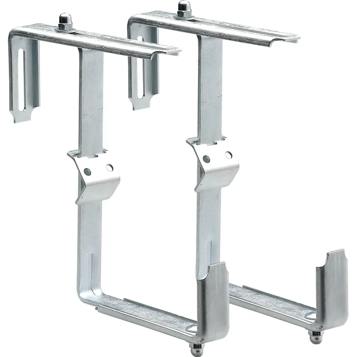 Alba Krapf Blumenkastenhalter Satz verz. Blumenkasten-Halter (VKR-2V), Silber