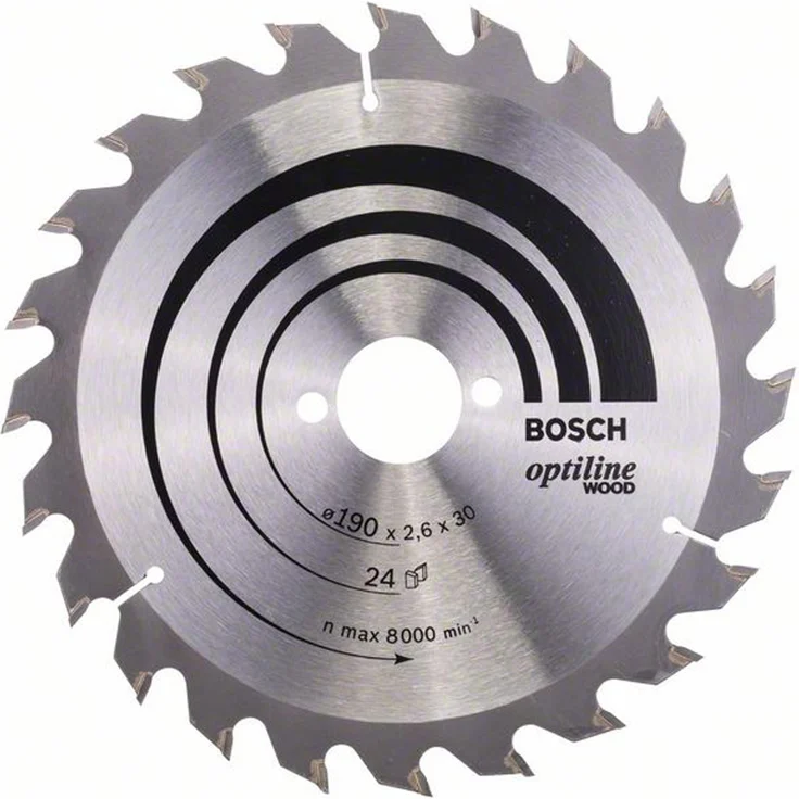 Bosch Professional Kreissägeblatt Optiline Wood (für Holz, 190 x 30 x 2,6 mm, 24 Zähne, Zubehör Kreissäge) – Bild 1