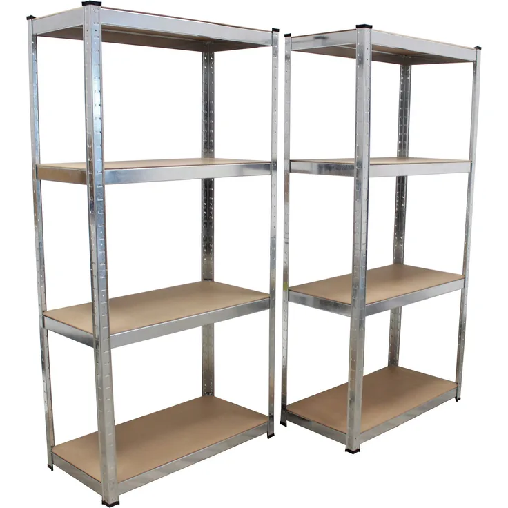 TrutzHolm 2er Set Steckregal 160 x 80 x 40 Schwerlastregal Lagerregal Kellerregal Metallregal Garagenregal