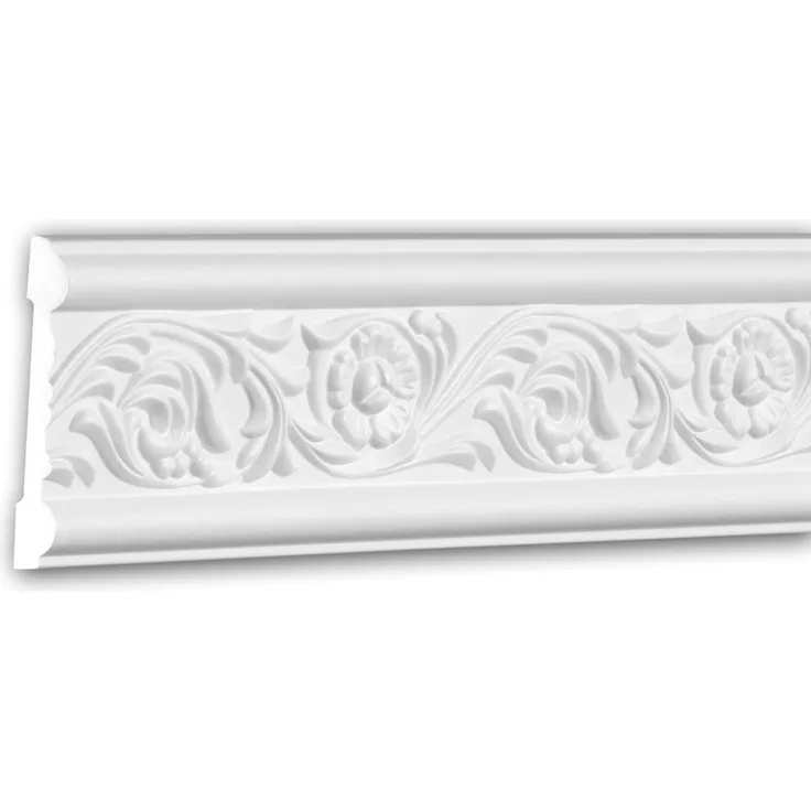 Profhome Decor - Wand- und Friesleiste PROFHOME 151337 Stuckleiste Zierleiste Wandleiste Rokoko Barock Stil weiß 2 m