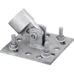 GAH-Alberts 658557 Strebenplatte | feuerverzinkt | Größe 100 x 100 mm | für Pfosten-Ø 34 mm