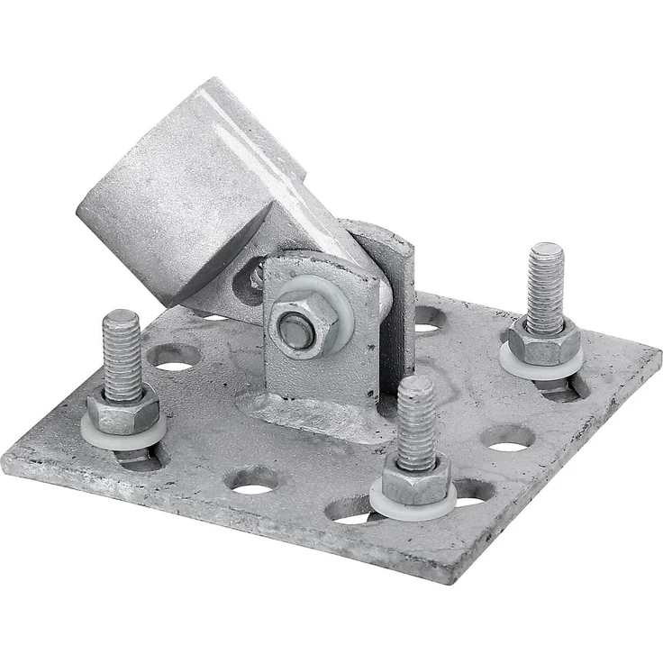 GAH-Alberts 658557 Strebenplatte | feuerverzinkt | Größe 100 x 100 mm | für Pfosten-Ø 34 mm – Bild 1