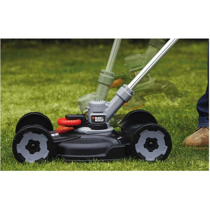 Black+Decker 3-in-1 Multi-Trimmer-Set (18V 2,0Ah, Kantenschneider, Rasentrimmer mit Rasenmäheraufsatz, speziell für kleinste Rasenflächen und schwieriges Gelände, inkl. Akku und Ladegerät) STC1820CM – Bild 3