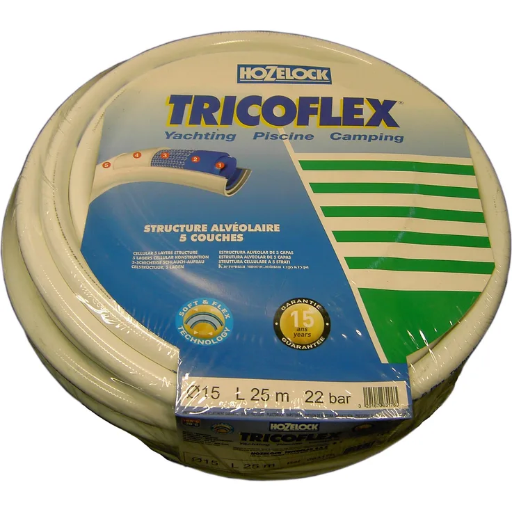 Tricoflex Wasserschlauch Tricoflex Yachting, 15 mm und, 25 m Rolle, Weiß