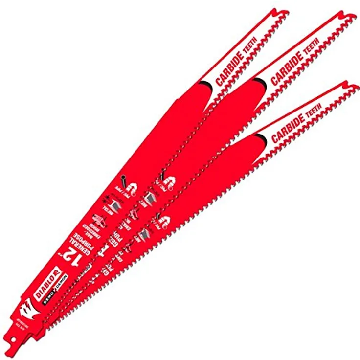 Freud ds1209cgp3 Diablo 30,5 cm Hartmetallbestückt Allgemeine Zwecke Säbelsägeblatt Klinge 9?6 TPI (3/81,3 cm-1/10,2 cm) (3 Stück)