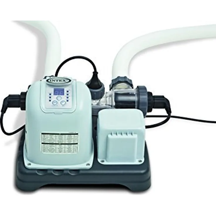 Intex 128670GS Salzwassersystem Krystal Clear ECO 8220G, grau