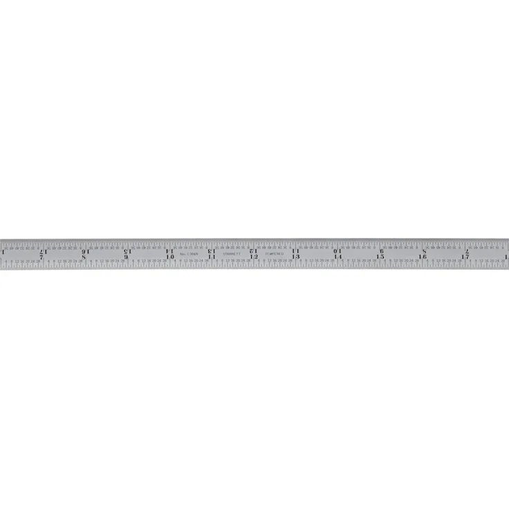 Starrett c305r-18 Full Flexible Stahl Regel mit Zoll Graduierung, 5R Stil Graduierung, 45,7 cm Länge, 3-10,2 cm Breite, 1-127 cm Stärke