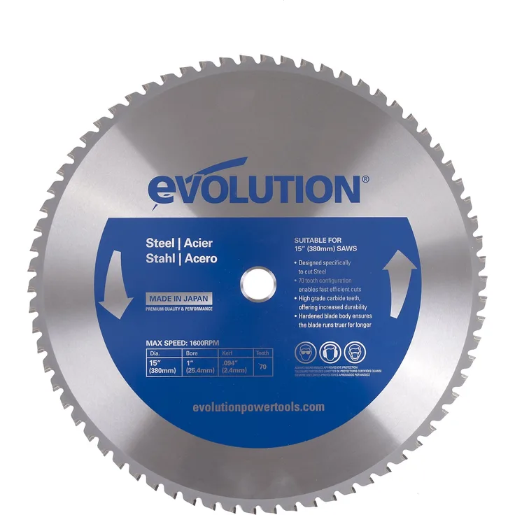 Evolution Power Tools Edelstahl Schneiden Sägeblatt, 15BLADEST