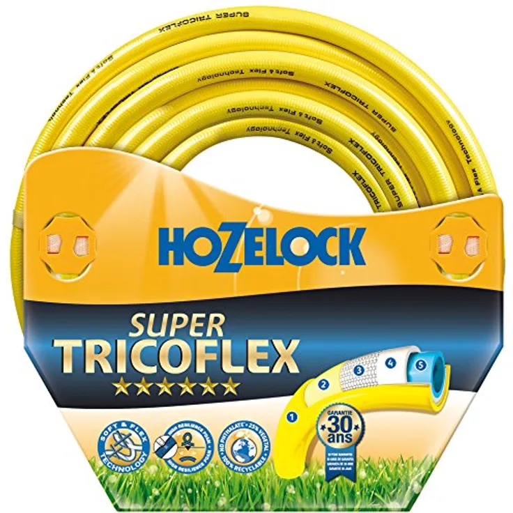 Hozelock Garten Schlauch Super Tricoflex Ultimate, Mehrfarbig, Ø 12,5 mm -100 Meter