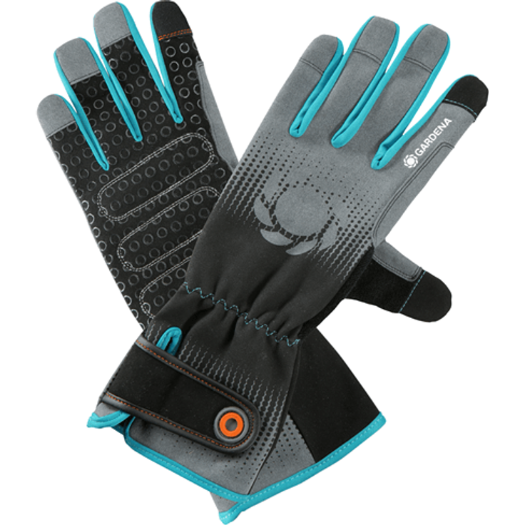 GARDENA 11540-20 Rosenhandschuh Größe 8 - M aus Aramidmaterial, atmungsaktiv, optimaler Schnitt- und Handgelenkschutz, mobile touch für Smartphonenutzung (11540-20)