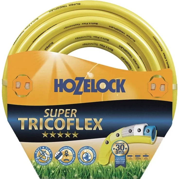 TRICOFLEX Super Tricolfex 116774 Wasserschlauch 1/2 Zoll gelb 30 m Rolle