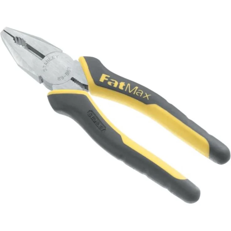 Stanley FatMax Wasserpumpenzange (200 mm Länge, Einstellung per PushLock, 17 Positionen, ergonomischer Handgriff) 0-84-868