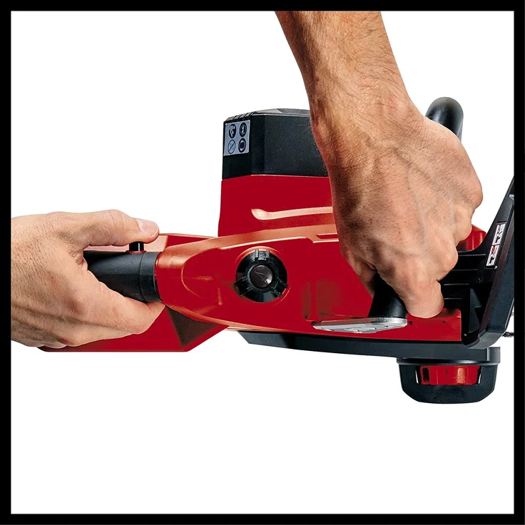 Einhell Akku-Kettensäge GE-LC 18 Li Kit Power X-Change - Li-Ion, 18V, 25 cm Schwertlänge, Rückschlagschutz, Kettenfangbolzen, inkl. 3,0 Ah-Akku und Schnellladegerät – Bild 3