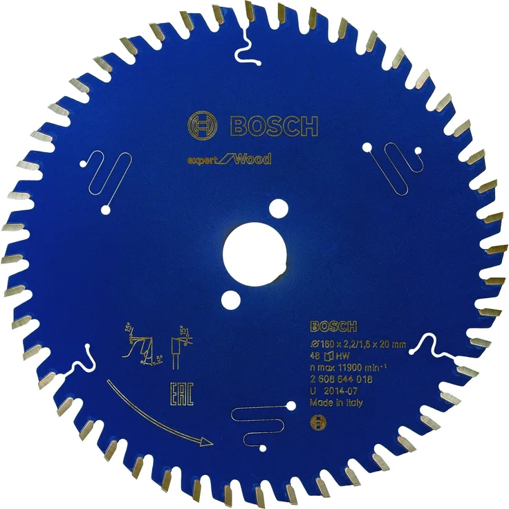 Bosch Professional Kreissägeblatt Expert für Wood (Holz, 160 x 20 x 2,2 mm, 48 Zähne, Zubehör Kreissäge)