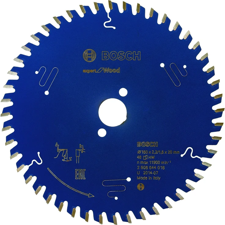 Bosch Professional Kreissägeblatt Expert für Wood (Holz, 160 x 20 x 2,2 mm, 48 Zähne, Zubehör Kreissäge) – Bild 1