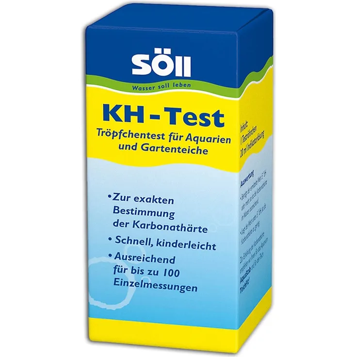 Söll KH Test Tröpfchentest für Aquarien und Gartenteiche