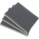 kwb 3-tlg. Schleifschwamm-Set mit feiner, mittlerer & grober Körnung für Holz und Metall – Schleif-Papier trocken und nass einsetzbar