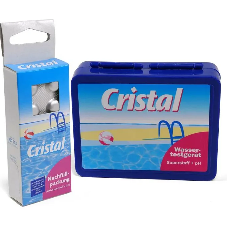 CRISTAL SET Wassertestgerät Sauerstoff pH + Nachfüllpackung
