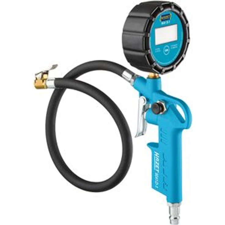 Hazet Reifenfüll-Messgerät (Beleuchtete, digitale Anzeige, Manometer-Durchmesser: 65 mm, Messbereich: 0-12 bar) 9041D-1 – Bild 1