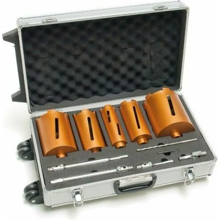 Dewalt - Bohrkronen Lochsäge Lochbohrer Dosenbohrer Koffer Set 11 tlg mit Trolley Diamant