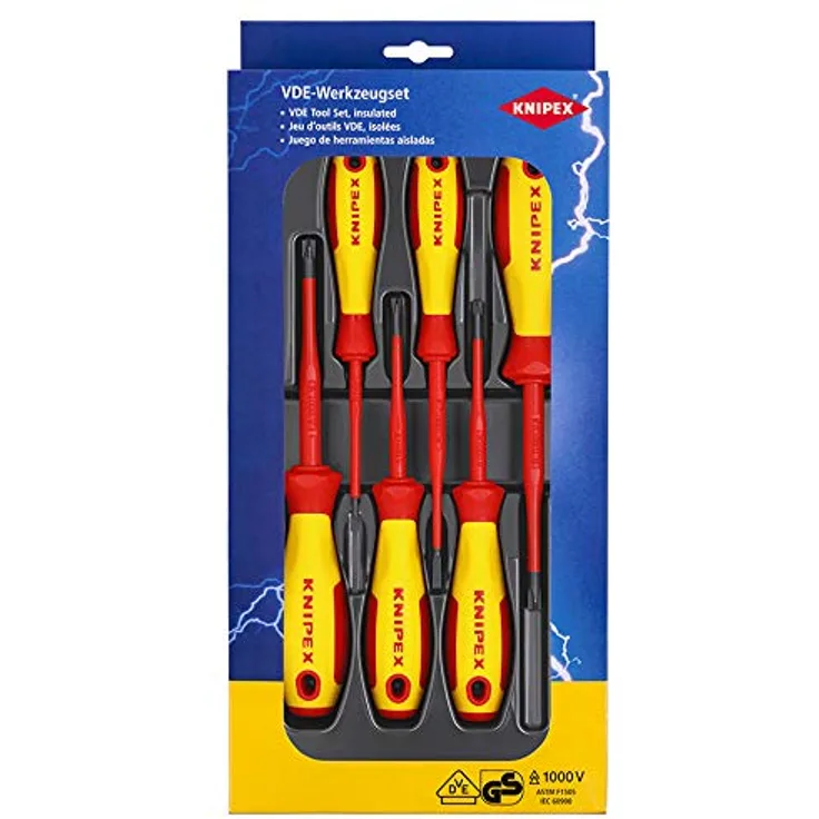 KNIPEX 00 20 12 V05 VDE Schraubendreher-Paket PlusMinus - Schlitz