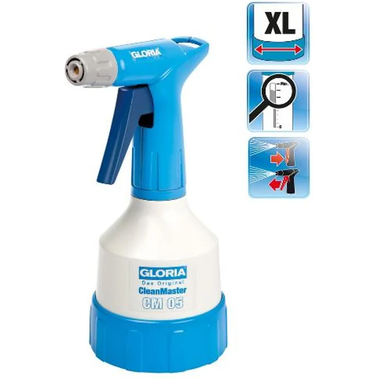 GLORIA Feinsprüher CleanMaster 0,5L für Säuren u. Laugen pH 2 bis 12 – Bild 1