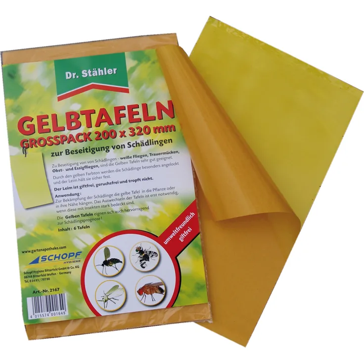 DR. STÄHLER Gelbtafeln groß, 6 Stück