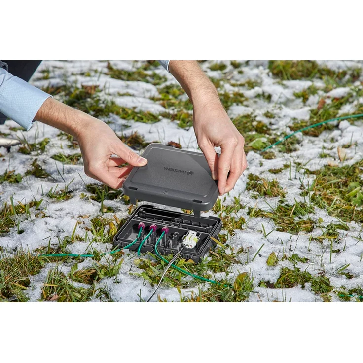 GARDENA Winterschutzbox für Kabel: Aufbewahrungsbox schützt die Kabelenden des Mähroboter-Begrenzungskabels, Kunststoff-Box für Witterungsschutz, Mähroboter-Zubehör - 4056-20 – Bild 7