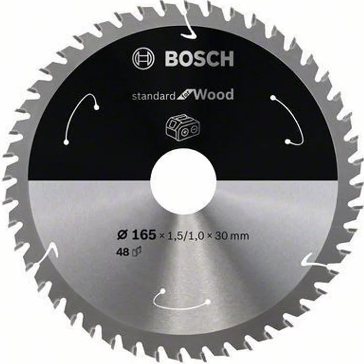 Bosch Professional Kreissägeblatt Standard for Wood (Holz, 165 x 30 x 1,5 mm, 48 Zähne, Zubehör Akku Kreissäge) – Bild 1