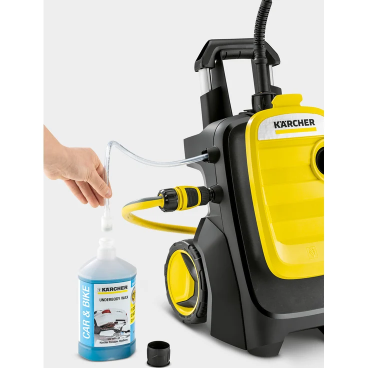 Kärcher K 4 Compact 1.637-500.0 Hochdruckreiniger 420 l/h 11 kg 1800 W 130 bar 30 m²/h 40 °C Schlauch 6 m wassergekühlter Motor und Wasseransaugung – Bild 5
